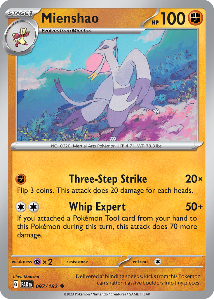 Mienshao – Paradox Rift 097/182 Pokémon card