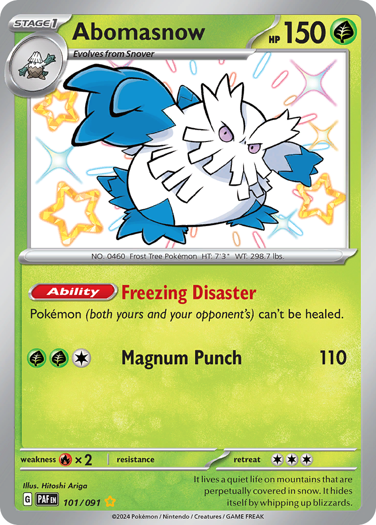 Abomasnow – Paldean Fates 101/091 Pokémon card