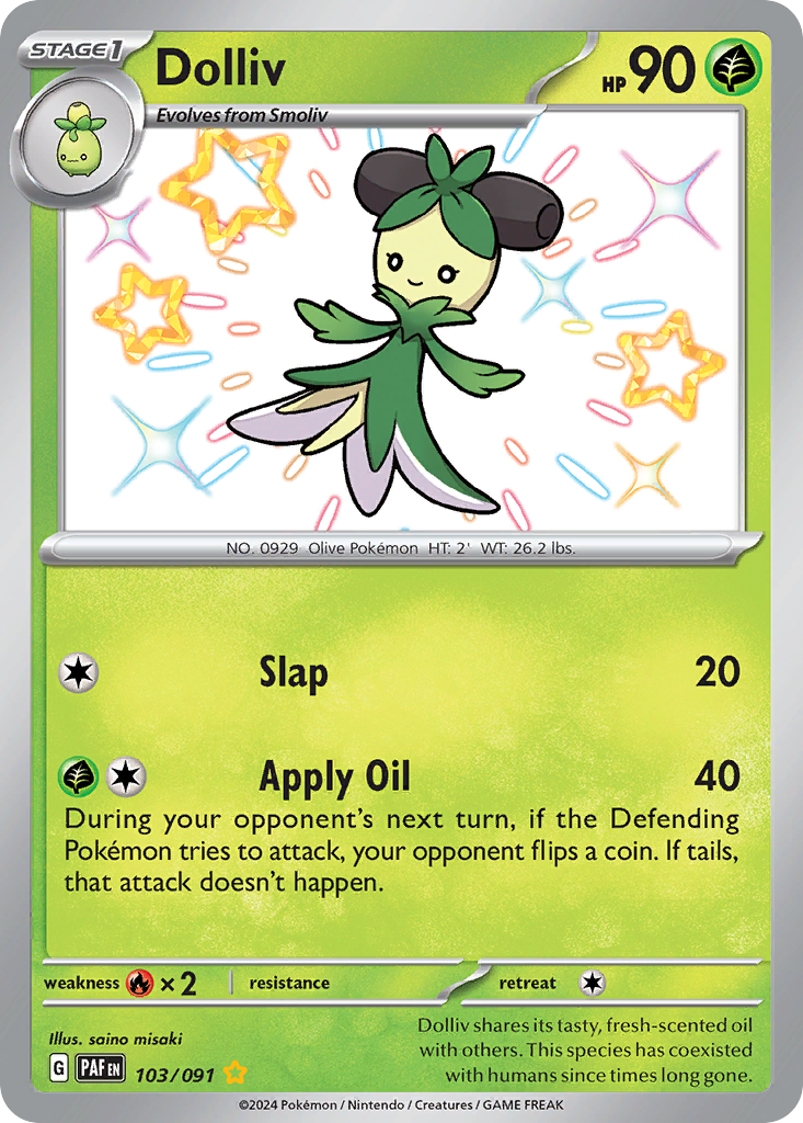 Dolliv – Paldean Fates 103/091 Pokémon card