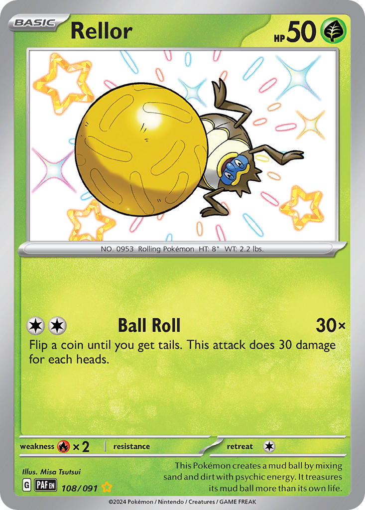 Rellor – Paldean Fates 108/091 Pokémon card
