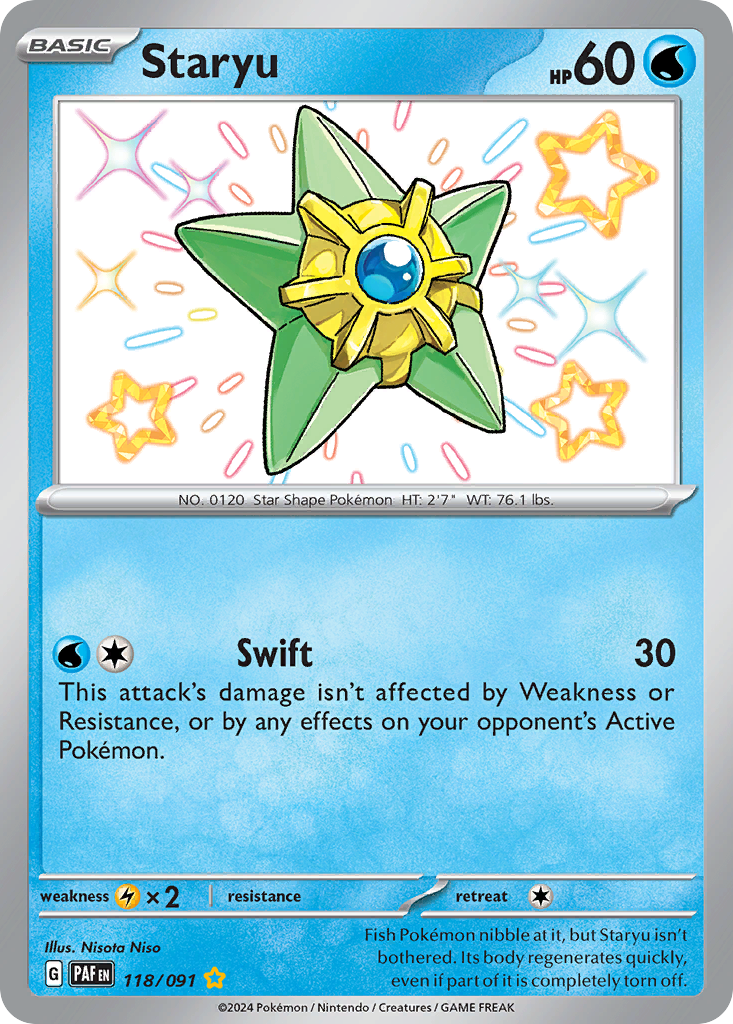 Staryu – Paldean Fates 118/091 Pokémon card