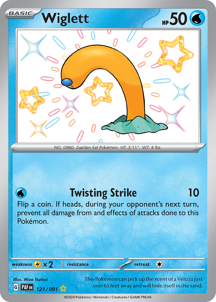 Wiglett – Paldean Fates 121/091 Pokémon card