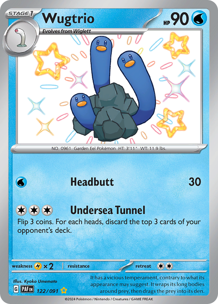 Wugtrio – Paldean Fates 122/091 Pokémon card