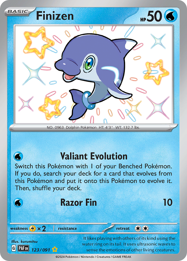 Finizen – Paldean Fates 123/091 Pokémon card