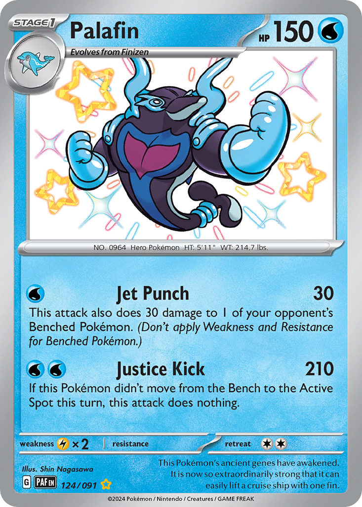 Palafin – Paldean Fates 124/091 Pokémon card
