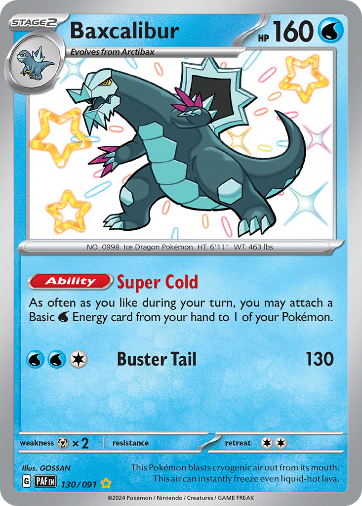 Baxcalibur – Paldean Fates 130/091 Pokémon card