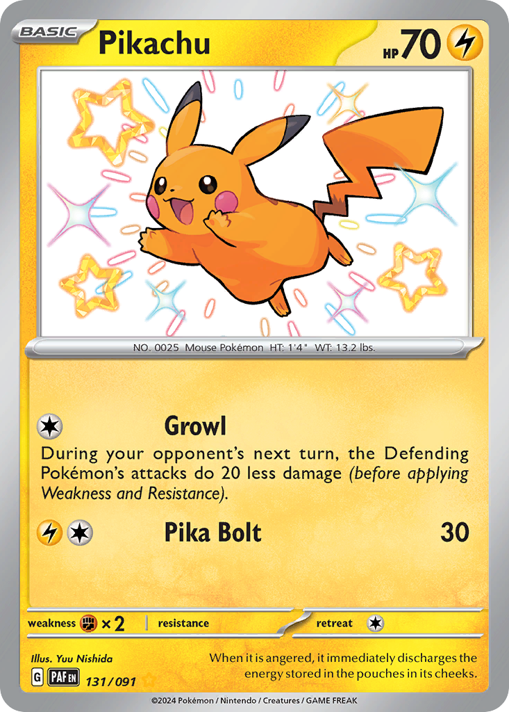 Pikachu – Paldean Fates 131/091 Pokémon card