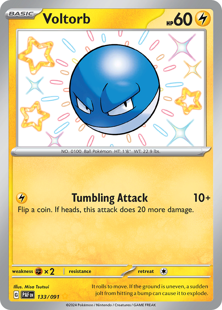 Voltorb – Paldean Fates 133/091 Pokémon card