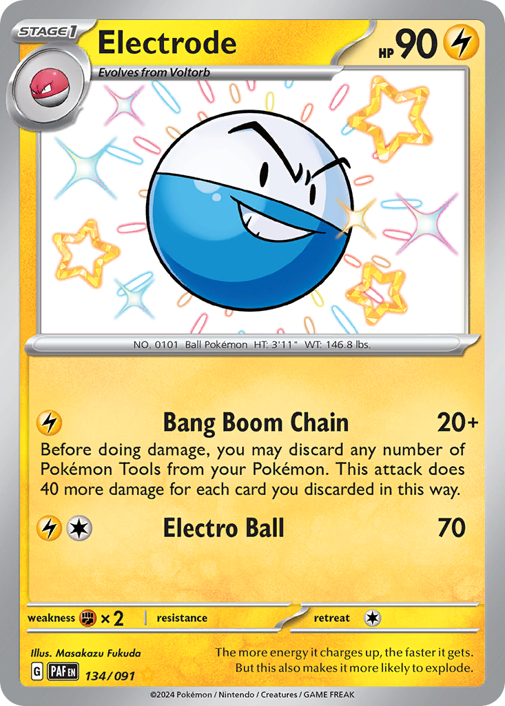 Electrode – Paldean Fates 134/091 Pokémon card