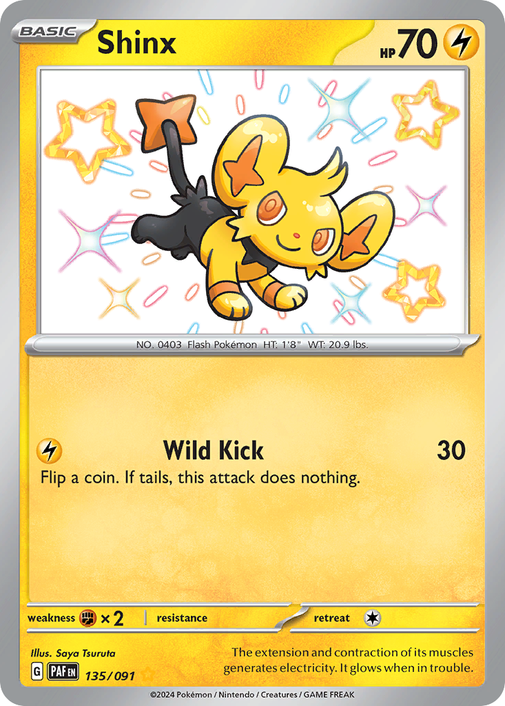 Shinx – Paldean Fates 135/091 Pokémon card