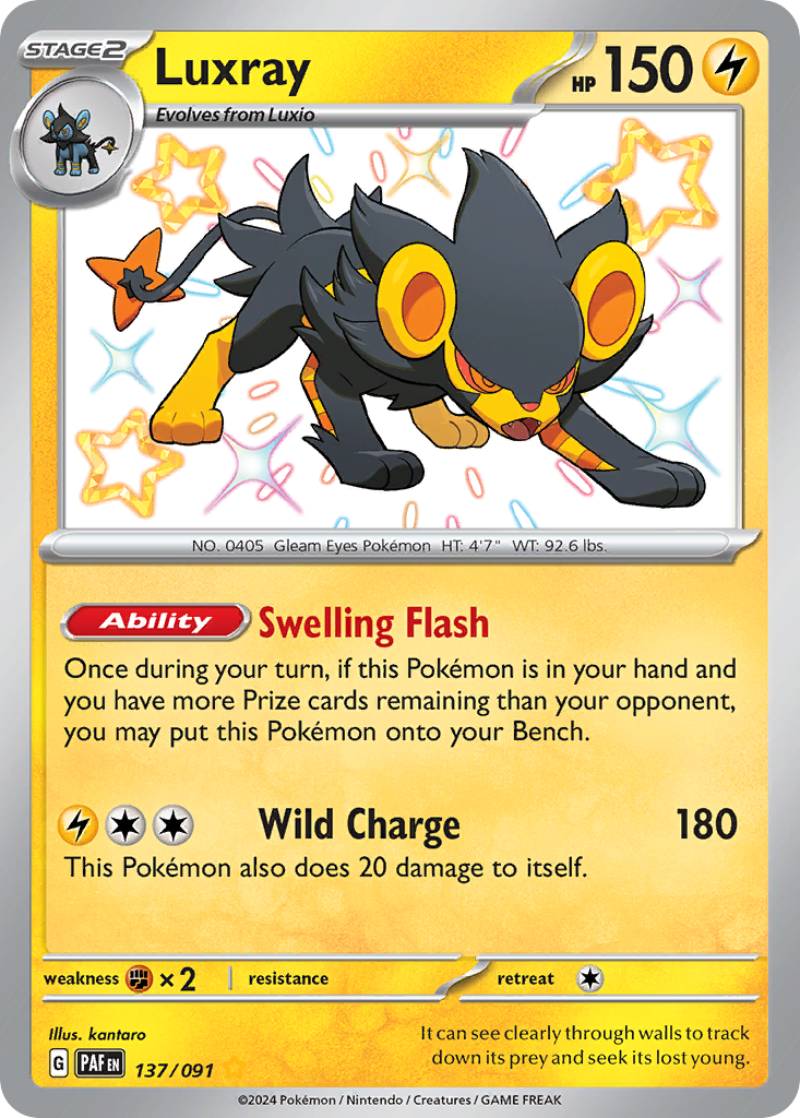 Luxray – Paldean Fates 137/091 Pokémon card