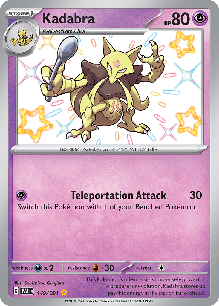 Kadabra – Paldean Fates 149/091 Pokémon card
