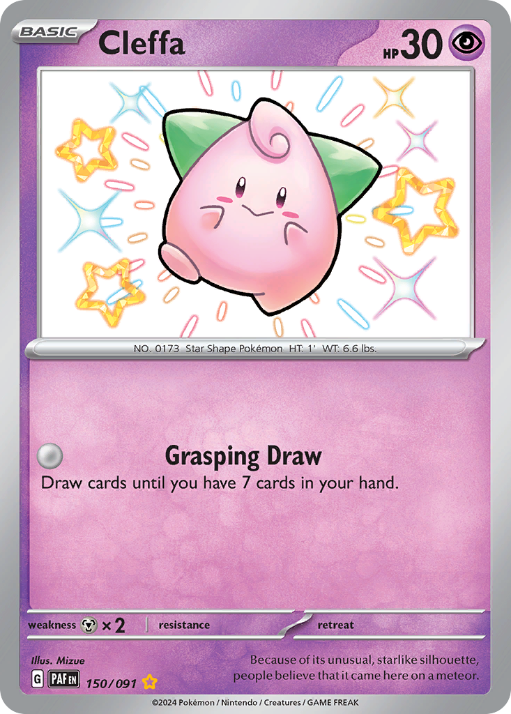 Cleffa – Paldean Fates 150/091 Pokémon card