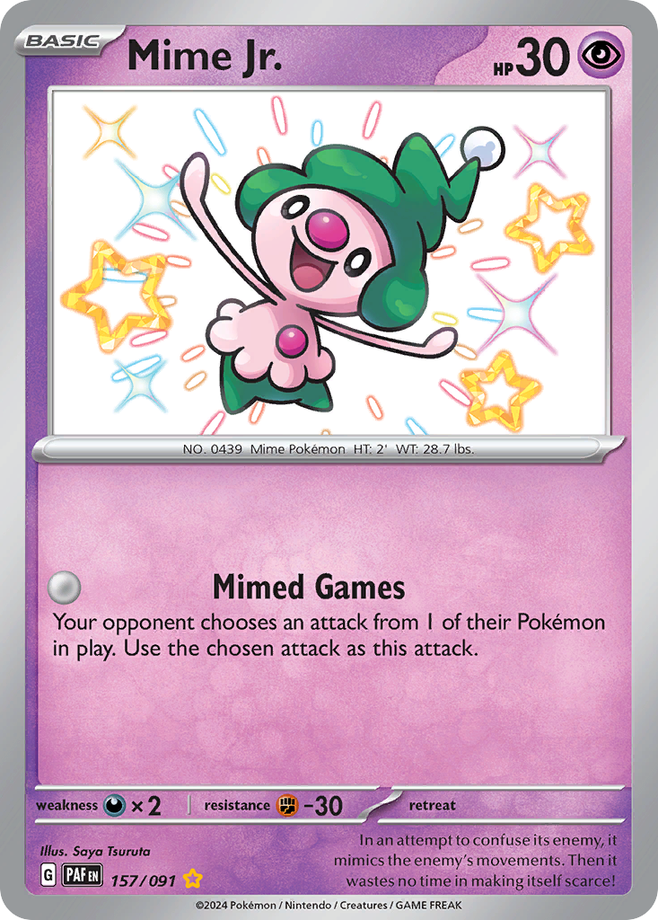 Mime Jr. – Paldean Fates 157/091 Pokémon card