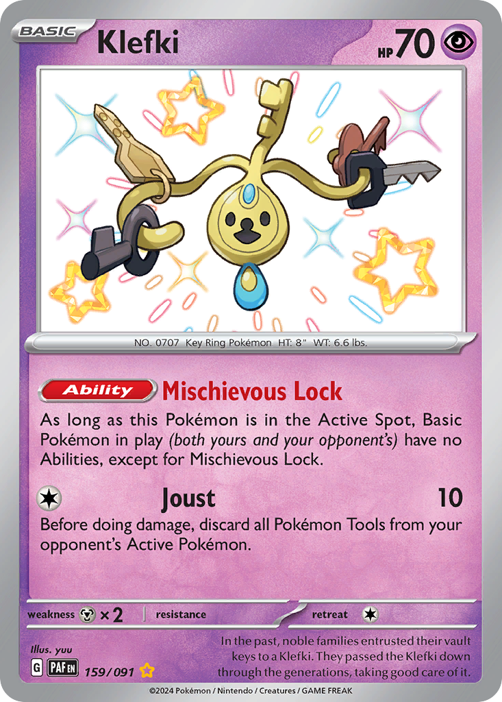 Klefki – Paldean Fates 159/091 Pokémon card