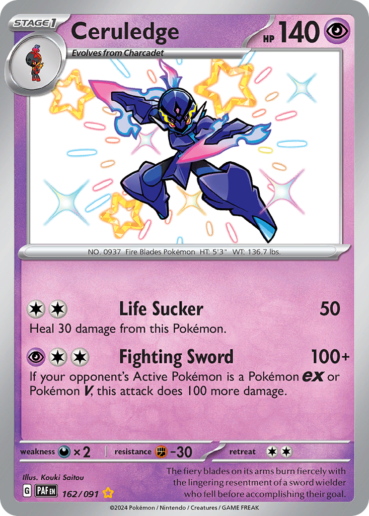 Ceruledge – Paldean Fates 162/091 Pokémon card