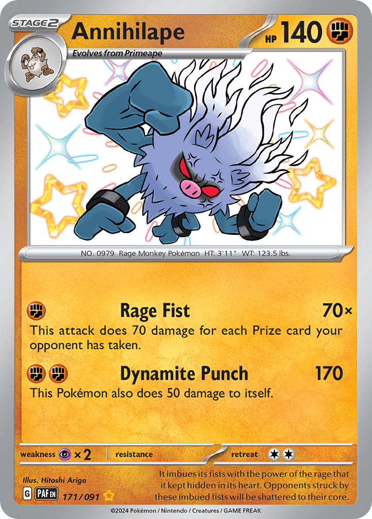 Annihilape – Paldean Fates 171/091 Pokémon card