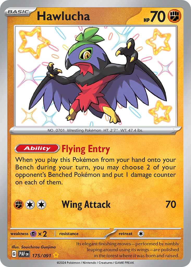 Hawlucha – Paldean Fates 175/091 Pokémon card