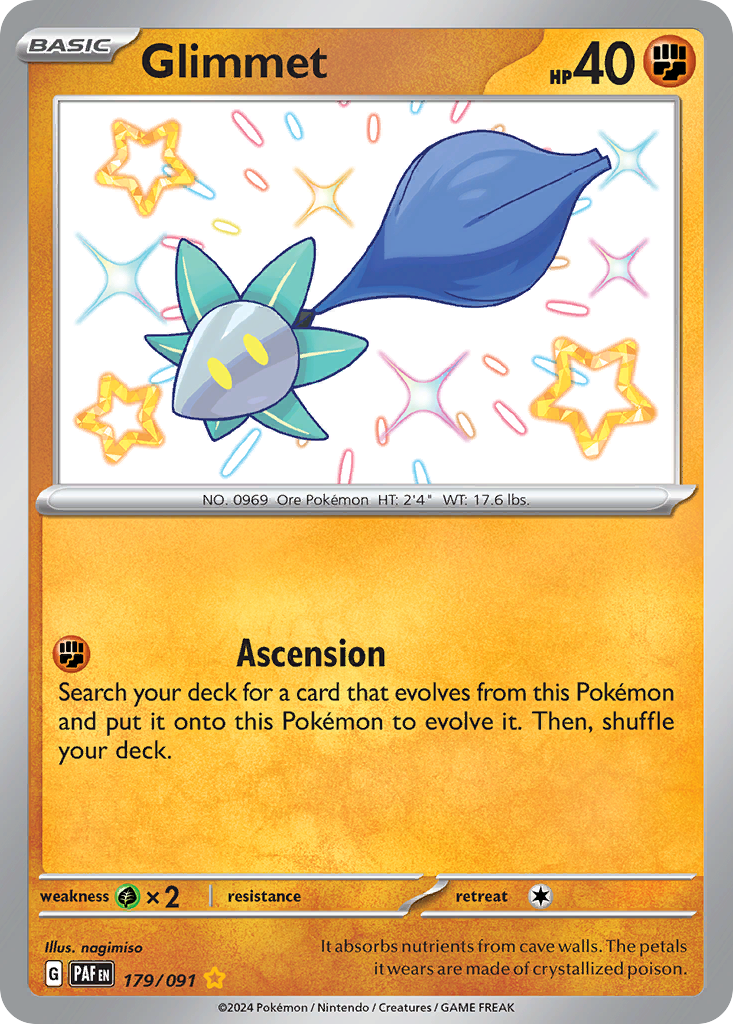 Glimmet – Paldean Fates 179/091 Pokémon card