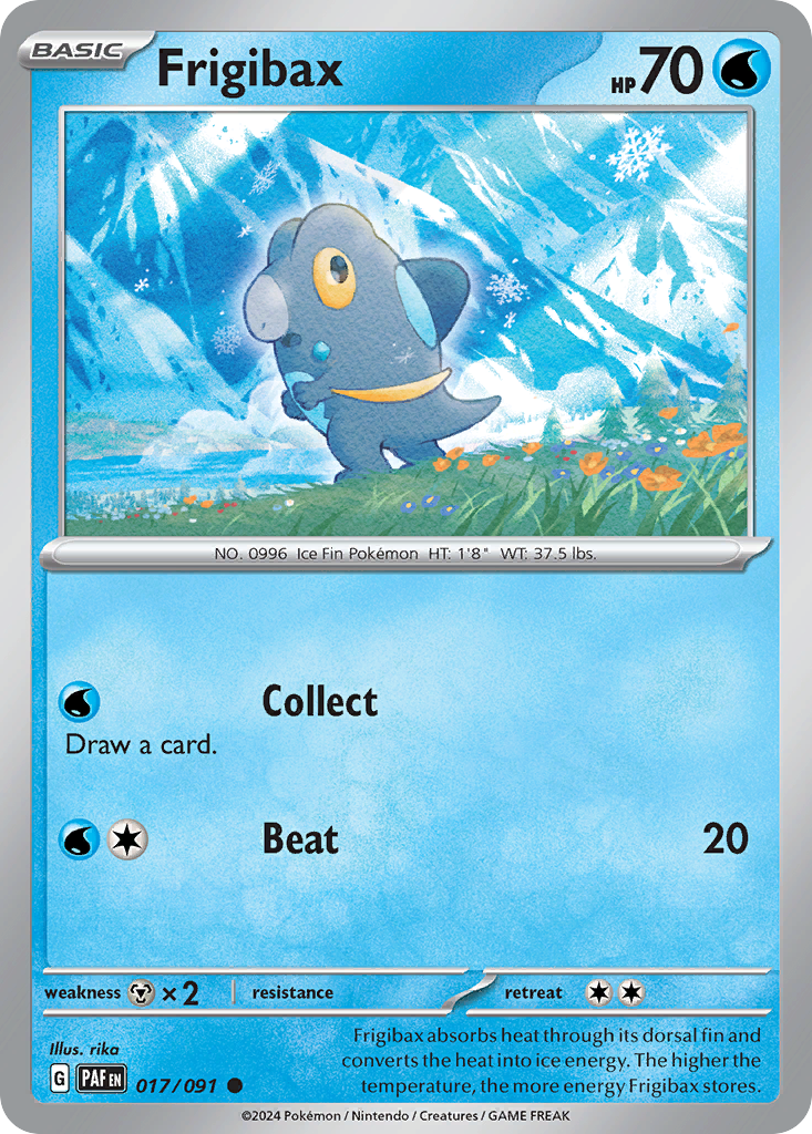 Frigibax – Paldean Fates 017/091 Pokémon card