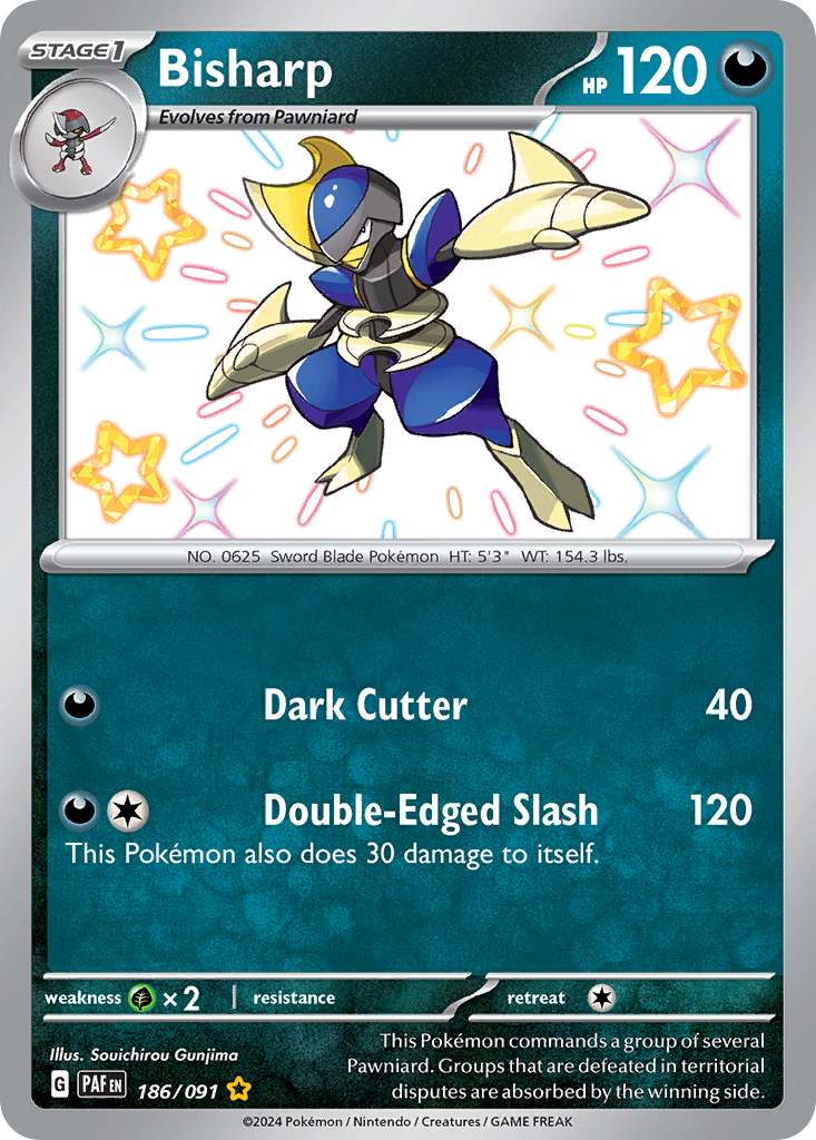 Bisharp – Paldean Fates 186/091 Pokémon card