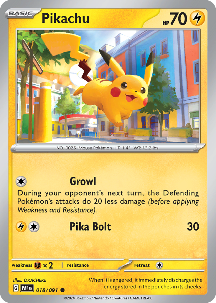 Pikachu – Paldean Fates 018/091 Pokémon card