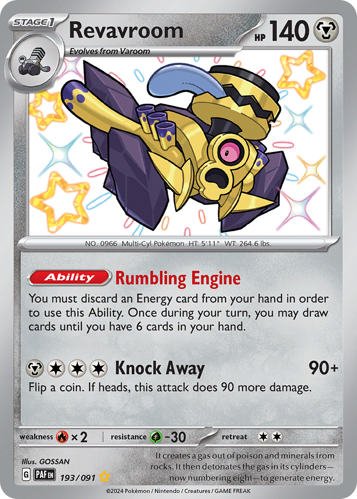 Revavroom – Paldean Fates 193/091 Pokémon card