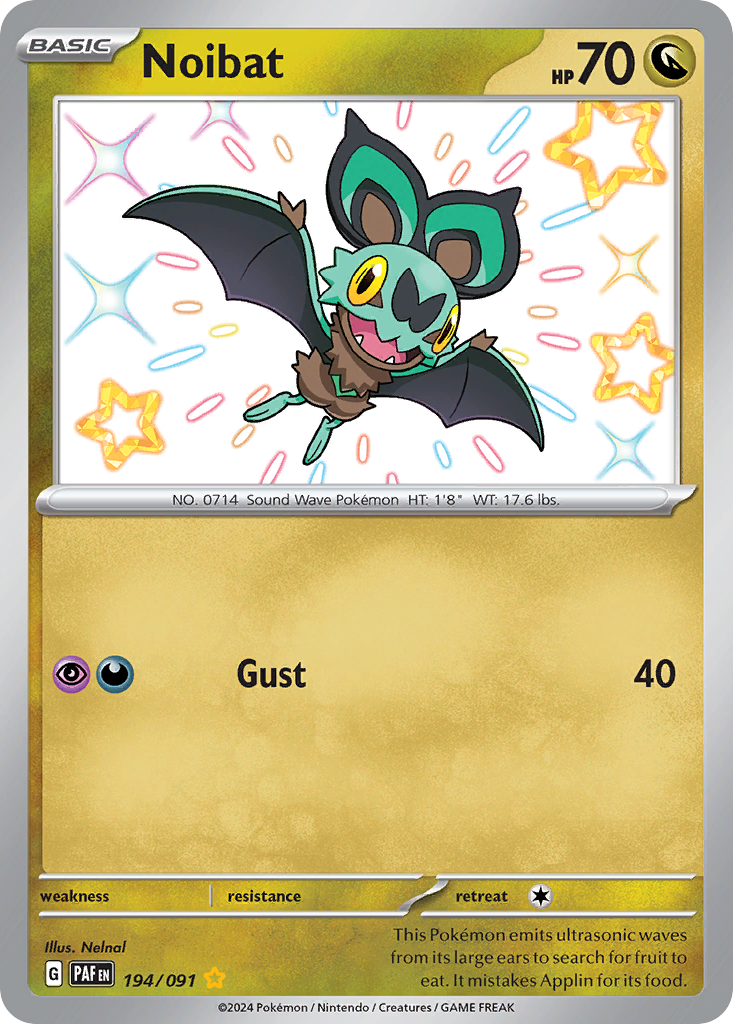 Noibat – Paldean Fates 194/091 Pokémon card