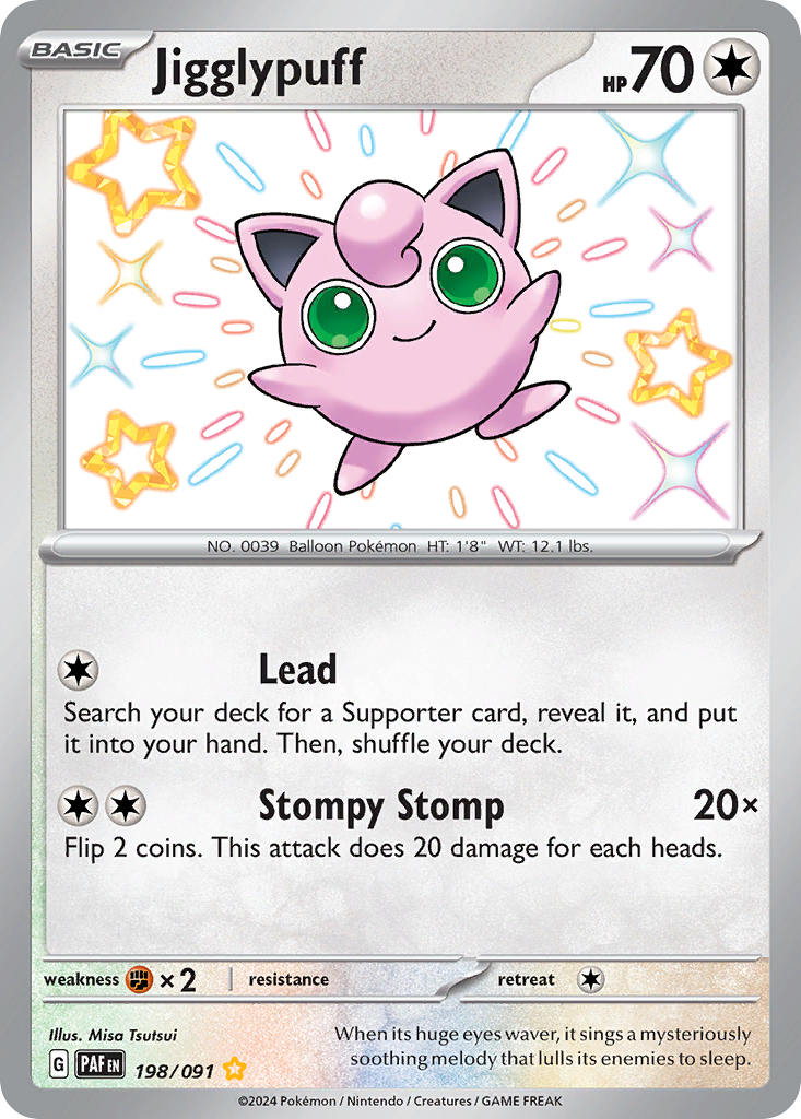 Jigglypuff – Paldean Fates 198/091 Pokémon card