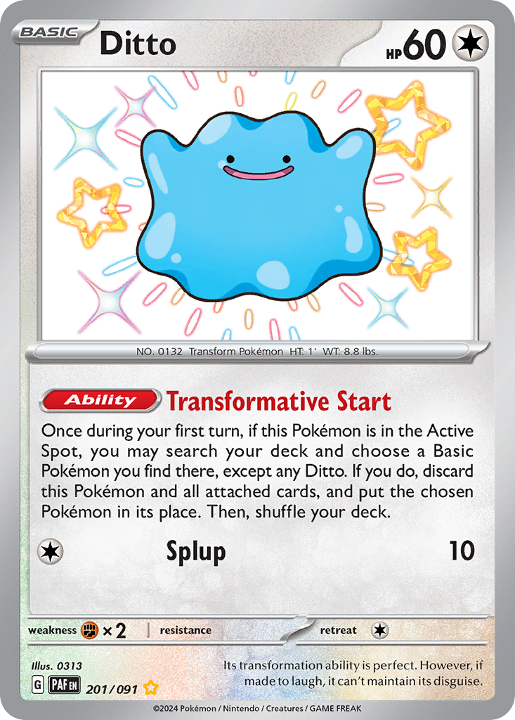Ditto – Paldean Fates 201/091 Pokémon card