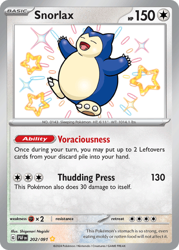 Snorlax - Paldean Fates 202