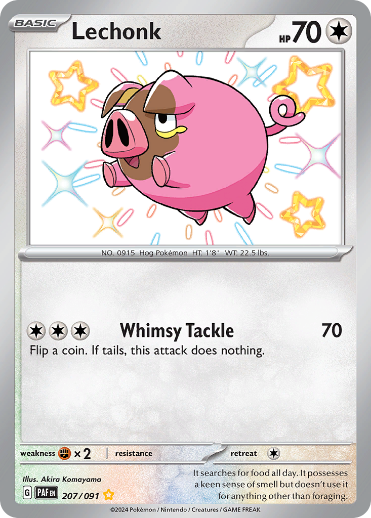 Lechonk – Paldean Fates 207/091 Pokémon card
