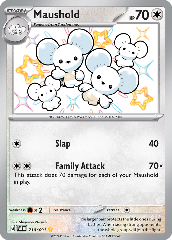 Maushold – Paldean Fates 210/091 Pokémon card