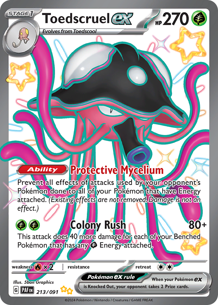 Toedscruel ex – Paldean Fates 213/091 Pokémon card