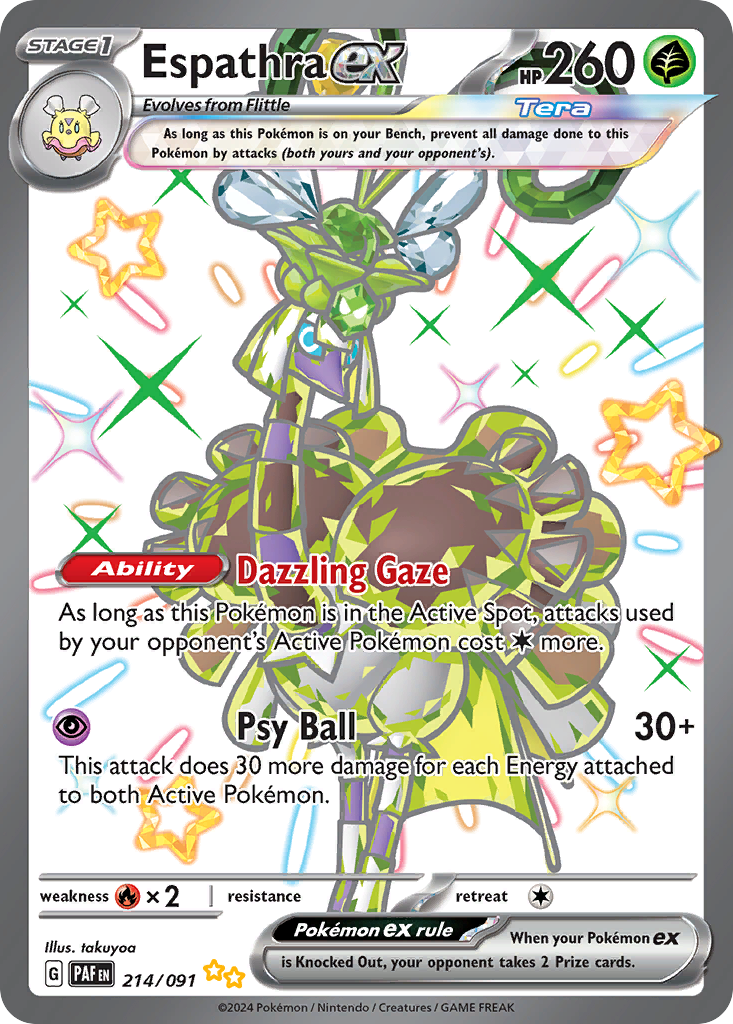 Espathra ex – Paldean Fates 214/091 Pokémon card