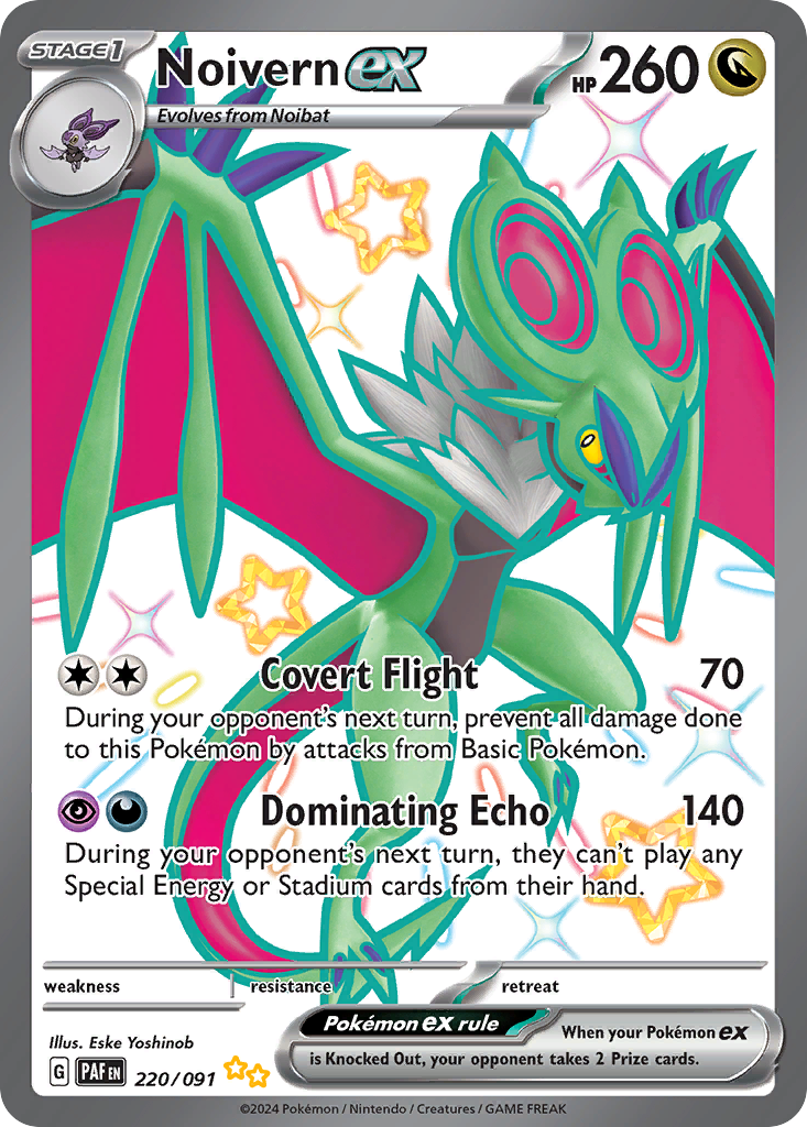 Noivern ex – Paldean Fates 220/091 Pokémon card