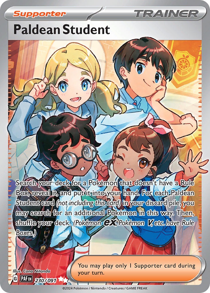 Paldean Student – Paldean Fates 230/091 Pokémon card
