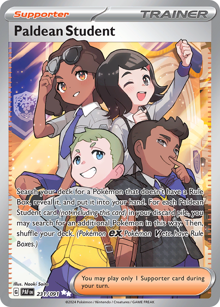 Paldean Student – Paldean Fates 231/091 Pokémon card