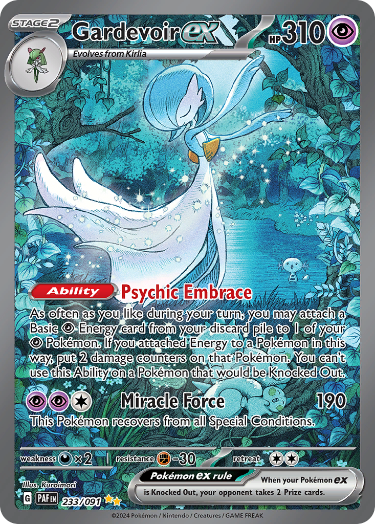 Gardevoir ex – Paldean Fates 233/091 Pokémon card