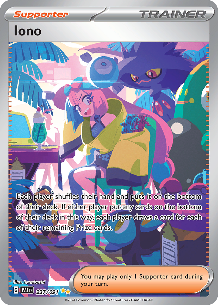 Iono – Paldean Fates 237/091 Pokémon card
