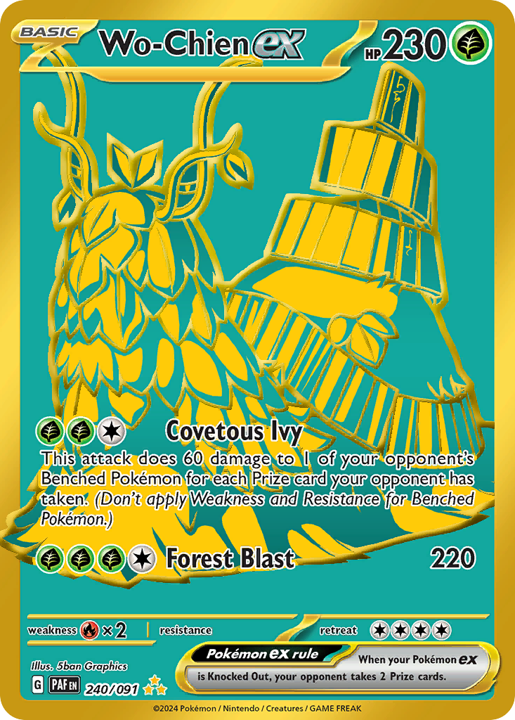 Wo-Chien ex – Paldean Fates 240/091 Pokémon card