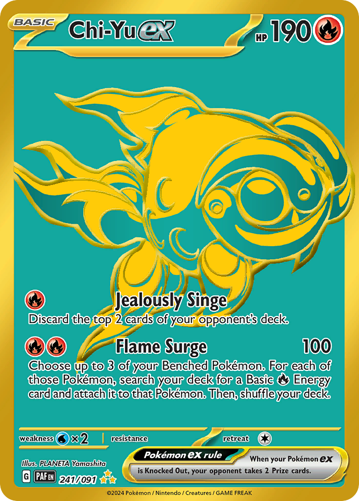 Chi-Yu ex – Paldean Fates 241/091 Pokémon card