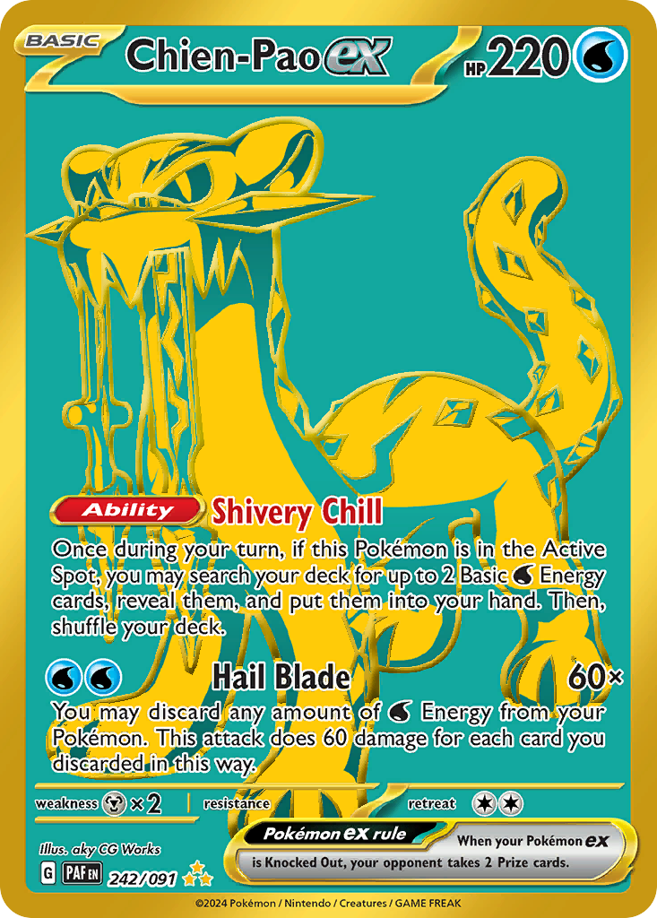 Chien-Pao ex – Paldean Fates 242/091 Pokémon card