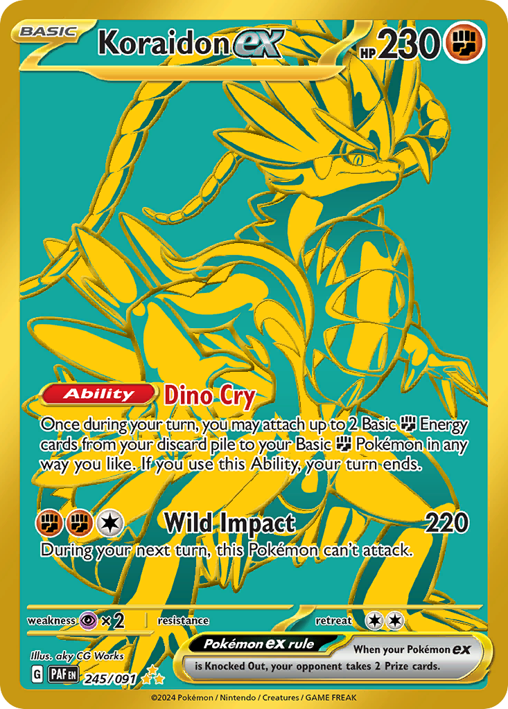 Koraidon ex – Paldean Fates 245/091 Pokémon card