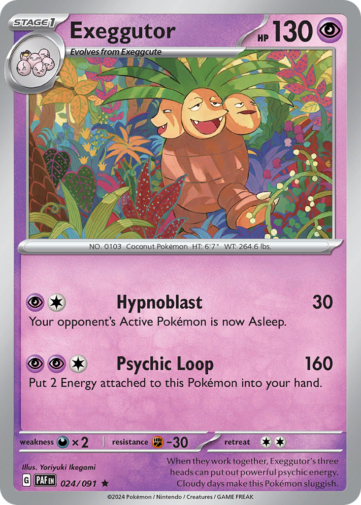 Exeggutor – Paldean Fates 024/091 Pokémon card