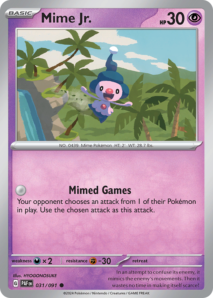 Mime Jr. – Paldean Fates 031/091 Pokémon card