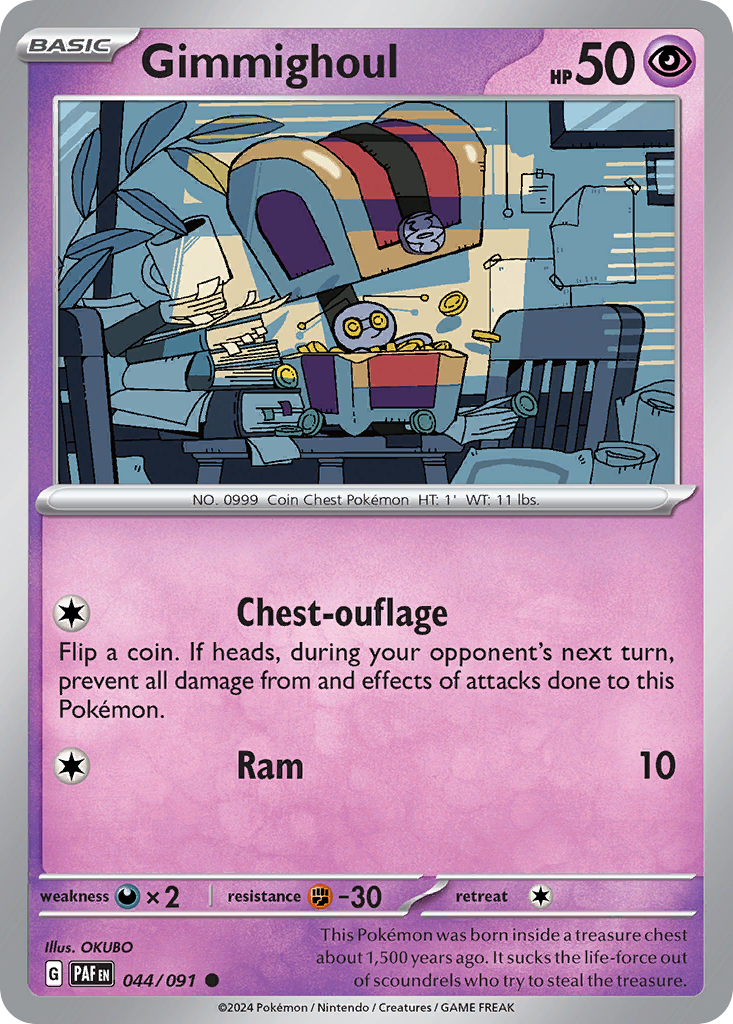 Gimmighoul – Paldean Fates 044/091 Pokémon card