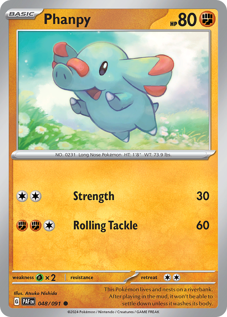 Phanpy – Paldean Fates 048/091 Pokémon card