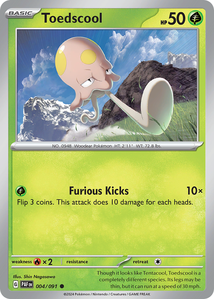 Toedscool – Paldean Fates 004/091 Pokémon card