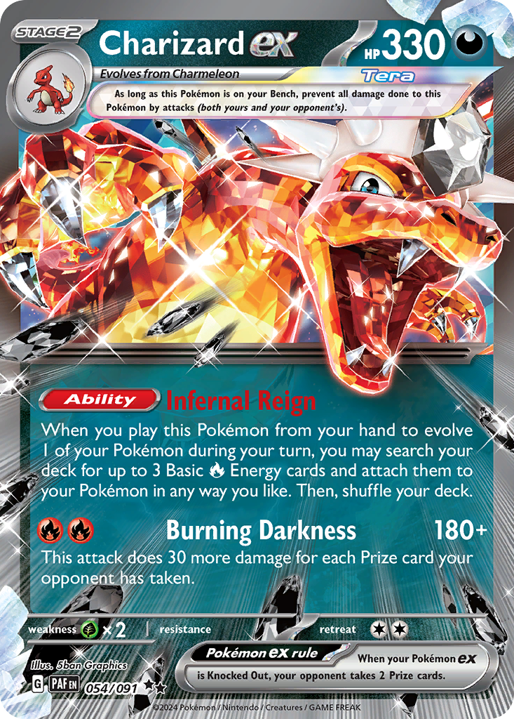 Charizard ex – Paldean Fates 054/091 Pokémon card